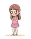 Placeholder: shy girl cartoon