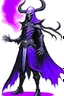 Placeholder: dnd Mindflayer holding an evil spear, dnd artsyle