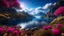 Placeholder: Masterpiece, best quality, high quality, extremely detailed CG unity 8k wallpaper, landscape, outdoor, sky, clouds, sky, no humans, mountain, landscape, water, tree, blue sky, waterfall, cliff, nature, lake, river , cloudy skies, award winning photography, bokeh, depth of field, HDR, bloom, chromatic aberration, photorealism, very detailed, trending on artstation, trending on CGsociety, intricate, high detail, dramatic, half way art