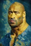 Placeholder: portrait of dwayne the rock johnson by vincent van gogh