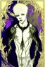 Placeholder: Emo, albino, teen, satyr, alchemist, in the style of Harry Clarke