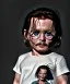 Placeholder: Johnny Depp toddler, full body, shoe, car, dramatic lighting, hyper realistic