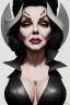 Placeholder: Joan Collins as evil queen in black leather, leather, busty, cleavage, angry, stern look. character design by cory loftis, fenghua zhong, ryohei hase, ismail inceoglu and ruan jia. unreal engine 5, artistic lighting, highly detailed, photorealistic, fantasy