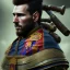 Placeholder: full portrai of perfect face lionel messi samurai gaspunk,high detail, volumetric lighting, tiny features, intricate detail,volumetric clouds