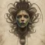 Placeholder: medusa, fallout 4, spray paint, chalk, checkerboardpattern background