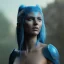 Placeholder: portriate of beautiful blue na'vi warrior,volumetric lighting, particals, intricate detail,realistc, close up