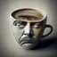 Placeholder: The image of a thinking man's face in a coffee cup