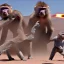 Placeholder: photo, jedi Elon Musk shooting baboons