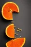 Placeholder: portrait, an orange cut in half with tiny clockwork gears embedded in its flesh, AbstractTech clockpunk, Food photography, beautiful, delicious food, recipe photography, realistic, natural light, colorful, food art, object photography, vignette, ultra HD