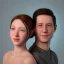 Placeholder: Portrait of two people falling in love