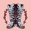 Placeholder: cowboy boots with spurs, graphic element clip art vector