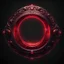 Placeholder: ornate ring, black background, red lighting, icon