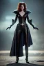 Placeholder: younger Rene Russo as evil queen in leather, cleavage, angry, stern look, unreal 5, octane render,cinema4d, dynamic lighting, dramatic lighting, 4k, redshift render, highly detailed, hyper realistic