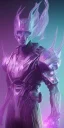 Placeholder: purple galaxy super villain, teal and purple smoke, full body, hyper realistic, 4k,