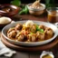 Placeholder: Indonesian traditional siomay with peanut sauce