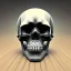 Placeholder: cyberpunk style ink ball skull picture in detailed tecnomancer frame, big black eyes, unreal engine 5, 8k resolution, photorealistic, ultra detailed, frame extreme sharp, accurate