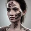 Placeholder: face tattoo of branches and leaves that go from tattoo to real, 8k resolution, high-quality, fine-detail, intricate, digital art, detailed matte, volumetric lighting, illustration, octane render,