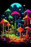 Placeholder: colourful trippy dripping mushroom forest