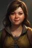 Placeholder: pretty girl, aged 20, brown hair, chubby, adventurer, realistic