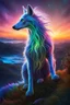 Placeholder: A stunning full body photo of a strange land creature made of aurora borealis, glowing, nene thomas, volumetric atmosphere, best quality, sharp focus, highres, vibrant intricate, insanely detailed, breathtaking, precise lineart, comprehensive cinematic, max detail, 4k uhd, digital art, adward winning, trending on artstation, dynamic pose