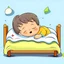 Placeholder: kid sleeping in their bed cartoon