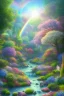 Placeholder: verybeautiful-magical-garden-of-the-angelic-kingdom-blue-and-pink-plants-and-trees-small-river-sunshine-flowers-haze-thumb-rainbow-ufo-bright-colors-light flowers