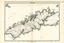 Placeholder: an old and weathered map that was printed in black and white of an inland section, no words or text, with latitude and longitude lined