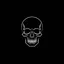 Placeholder: minimalistic skull logo