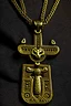 Placeholder: léopard avec un collier de la croix ankh