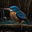 Placeholder: Kingfisher fishing, whimsical pictures Modifiers: sharp focus elegant extremely detailed intricate 8k beautiful fantastic view HD HDR high detail Mickey Griffett Steve Hanks' best AI generative artwork Anatomically correct body proportions Suitable high quality High resolution