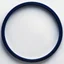 Placeholder: A round simple midnight blue frame on a white background