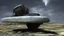 Placeholder: Sleek Cargo Spaceship Sitting In A Ruined Landscape