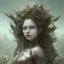 Placeholder: karlan, rusty metal, anime, Dryad, fae, sidhe, ominous, nature, plants, wildflower, facepaint, dnd character portrait, intricate, oil on canvas, masterpiece, expert, insanely detailed, 4k resolution, retroanime style, cute big circular reflective eyes, cinematic smooth, intricate detail , soft smooth lighting, soft pastel colors, painted Rena