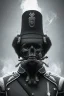 Placeholder: All black German soldier, head made out of white smoke, dark, rage, sorrow, high definition, ultra 8 k, volumetric lighting, blue fire, fog