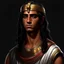 Placeholder: young egyptian nobleman with sharp features and long straight dark hair industrial era grimdark realistic