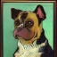 Placeholder: Portrait of a dog by van gogh