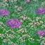 Placeholder: transparent multicolor crystal rose, rose garden, bioluminescent clouds, landscape, mist, detail, lake