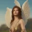 Placeholder: Big Beautiful spiritual angel glistening, haven, sunshine, road made of gold