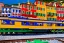 Placeholder: Lego close up Train in lego riomaggiore italy sea town lego