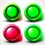 Placeholder: Round picture frames in the colors of watermelon with a light background for tubes