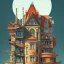 Placeholder: Skyline+interwarmodernism architecture+artdeco german+detailed facades+Book illustration by Gediminas Pranckevičius, Jean Baptiste Monge, Brian Kesinger, Anton fadeev, strong lines, high contrast vibrant colors, highly detailed, 16k resolution, trending on behance""