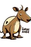 Placeholder: Aardvark with a mischievous grin, Style: Cartoon Minimalist, Mood: Playful, Lighting: Flat with bold shadows, T-shirt design graphic, vector, contour, white background. AND WORDS\"life is better with a Aardvark\"IN WHIT LETTERS.THE BACK