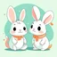 Placeholder: cute bunnies cartoon