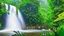 Placeholder: big water falls in a rain forest