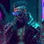 Placeholder: Cyberpunk man in three dimensions