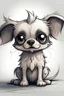 Placeholder: Draw a really cute dog make it look scarier even more scarier even more scarier