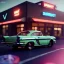 Placeholder: Ultra Realistic retro sci-fi, Supermarket parking scene, 1960 year, blonde woman, sweet young Kate moss face, x rays eyes, face makeup, tight latex coat, levitating cars, many panic people, Retro sci-fi style, soft color, highly detailed, unreal engine 5, ray tracing, RTX, lumen lighting, ultra detail, volumetric lighting, 3d, finely drawn, high definition, high resolution.