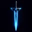 Placeholder: plasma sword cyberpunk style, blue lighting, black background, video game icon