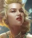 Placeholder: Marilyn Monroe, in full growth, smokes a cigarette, cyberpunk2077, photorealistic, 4k