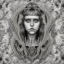 Placeholder: singer Danish MØ, intricate detail, metal, portrait,
